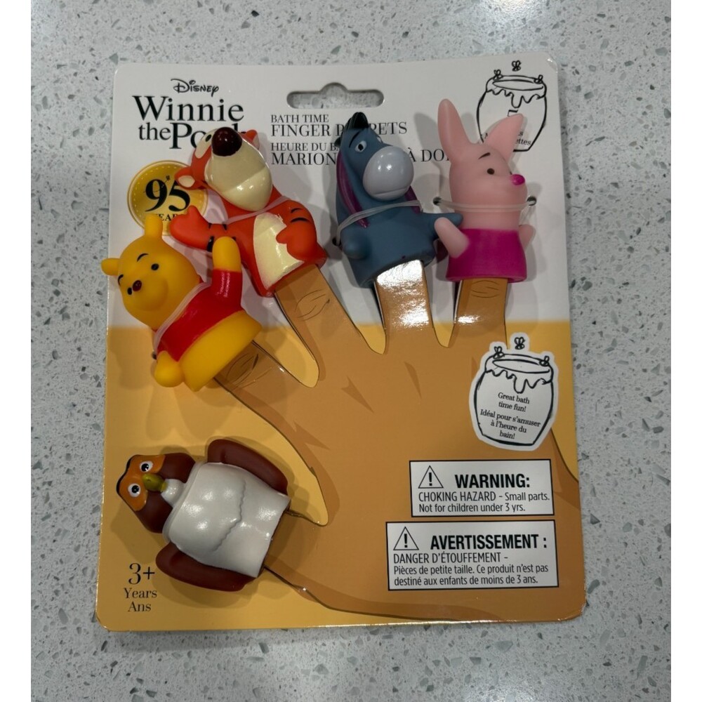 Winnie Pooh Finger Puppets Tiger Owl Eeyore Piglet Disney Marionettes Bathtime